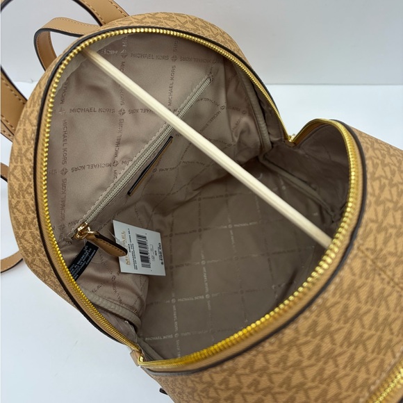 Michael Kors Rhea Medium Color-Block Signature Logo Backpack - Picture 5 of 14